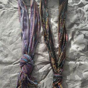 Multicolor Knotted Scarf Set